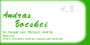 andras bocskei business card